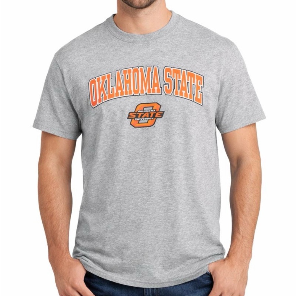 Russell Athletic Unisex Size S Oklahoma State University Cowboys OSU Gray TShirt
